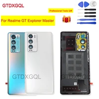 original glass back door cover for realme gt explorer master rear battery housing mobile phone case replace repair parts