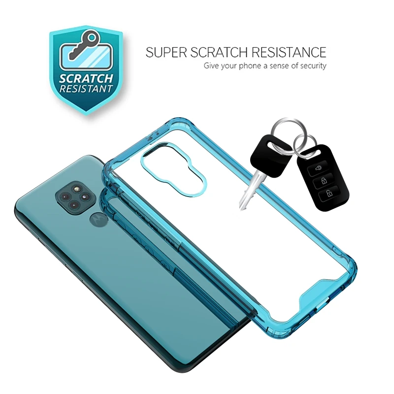 

For Motorola G9 Play Acrylic Transparent Drop Protection Mobile Phone Case