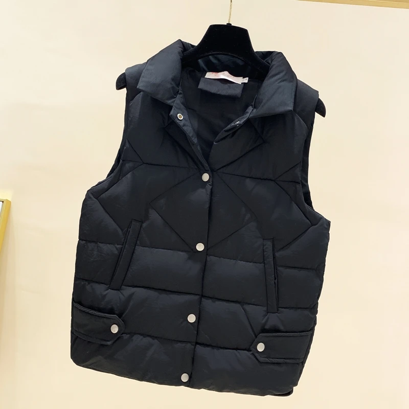 

Down cotton horse short jacket 2021 autumn and winter new loose student rigging vest Korean version wearing a shoulder shoulder