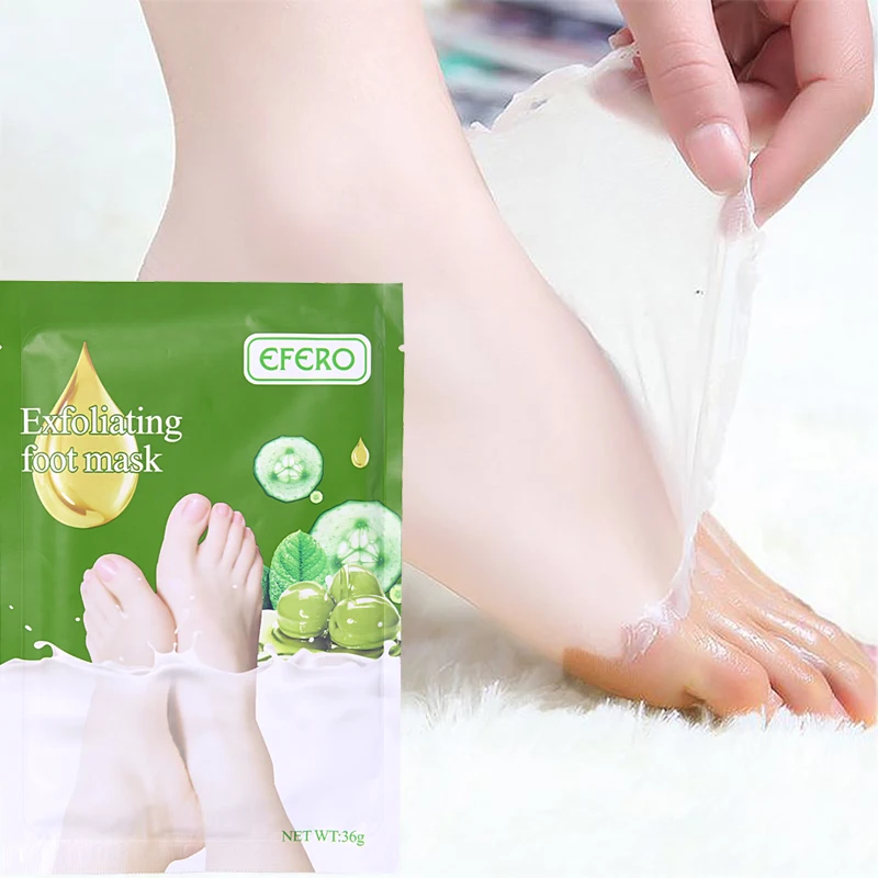 1 Pair Olive Feet Exfoliating Foot Mask Skin Care Remove Dead Whitening Smooth Pedicure Socks Beauty for Unisex |