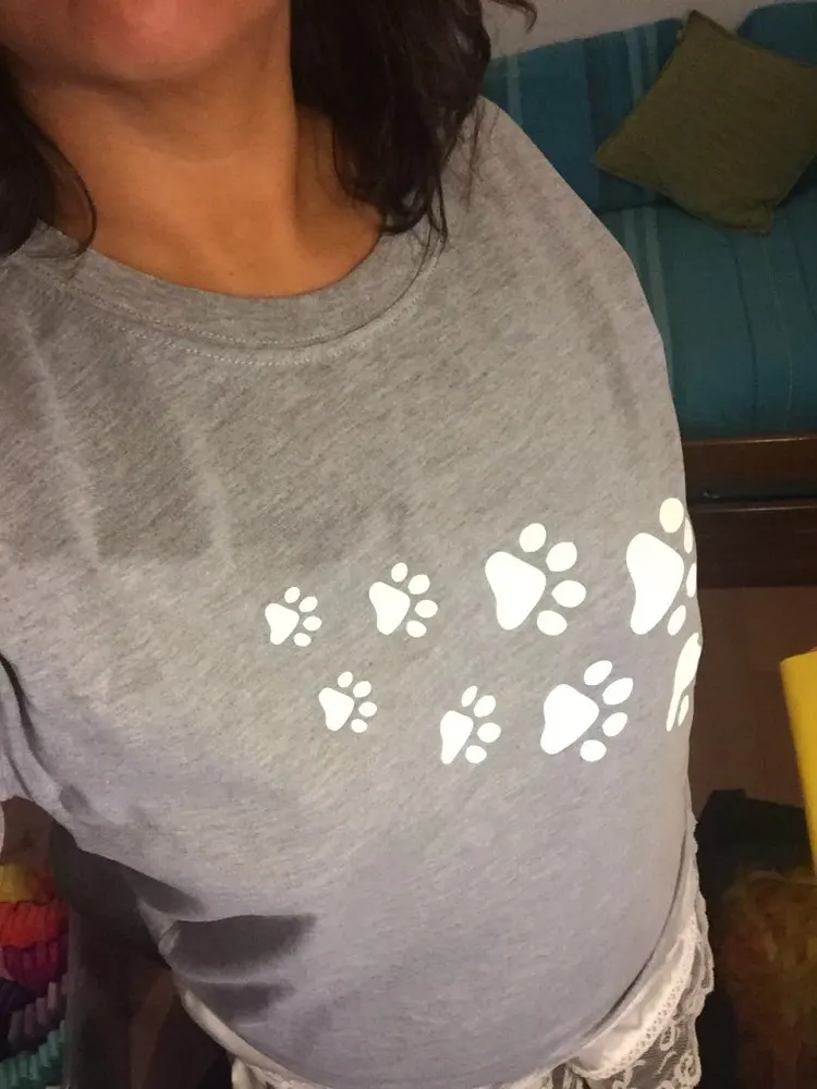 Футболка женская с принтом кошек и лап 6 цветов|t shirt|women tshirtwomen tshirts cotton |