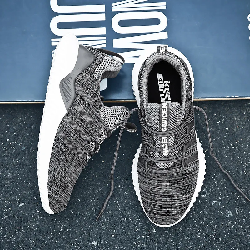 Мужские кроссовки на танкетке сетчатые для отдыха удобная обувь бега прочная