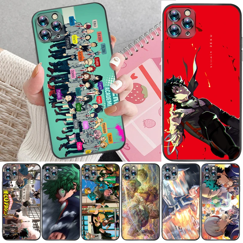 

My Hero Academia Todoroki Shouto Tomura Boku Dabi Shigaraki Bakugou Katsuki Phone Case For iPhone X XR XS MAX Back Cover Funda