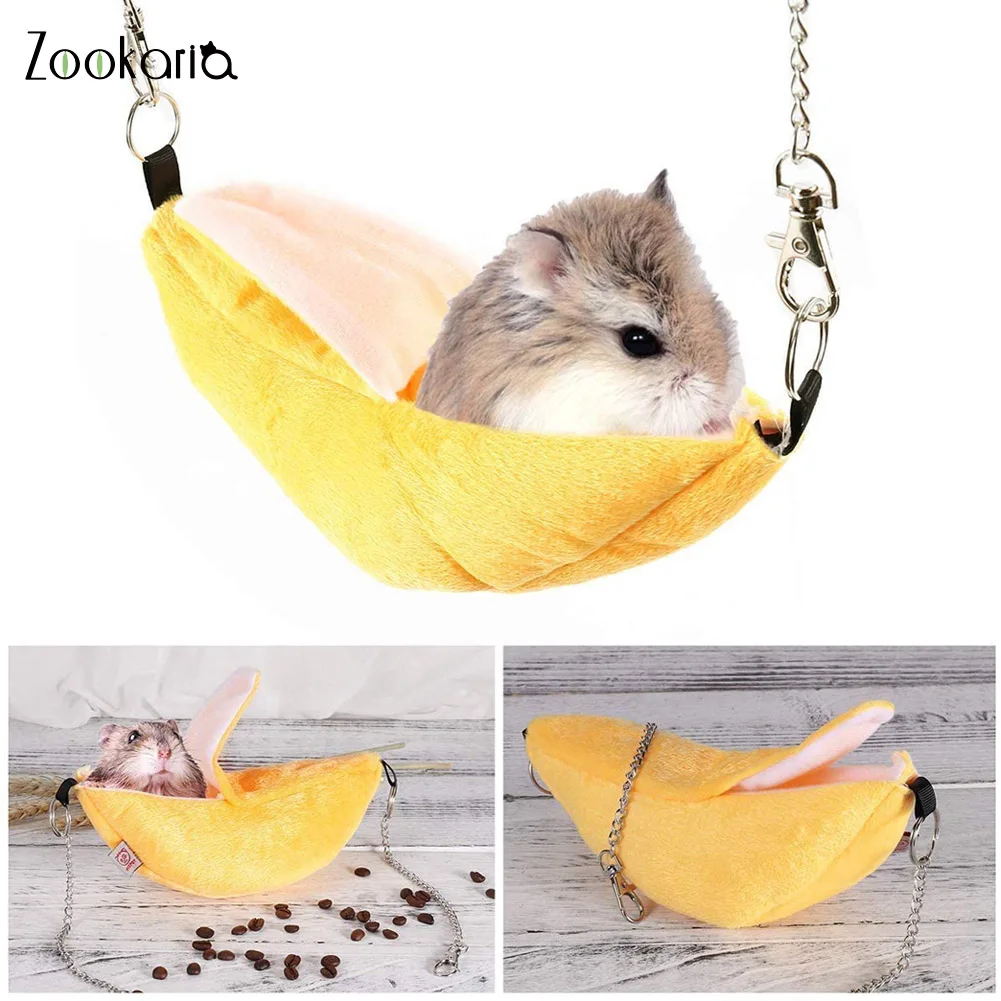 

Banana Hamster Bed House Hammock Small Animal Warm Bed House Cage Nest Hamster Accessories for Sugar Glider Hamster Small Bird