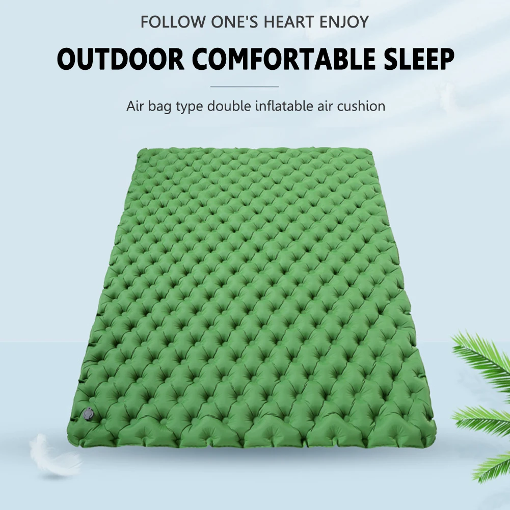 

Ultralight Camping Sleeping Pad Double Inflatable Thickened Flower Edge moisture-proof Mat For Outdoor Backpacking Hiking Mat