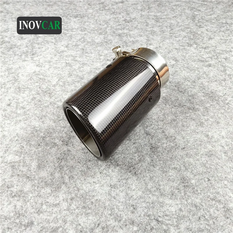 1 шт. одиночное глянцевое углеродное волокно для Akrapovic Автомобильная задняя