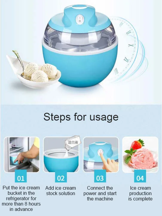 EDTID Мини DIY автоматическая машина для Фруктового мороженого Электрический Мягкий мороженое замороженный йогурт аппарат для приготовления сорбета молочный коктейль морозильник EU US Plug