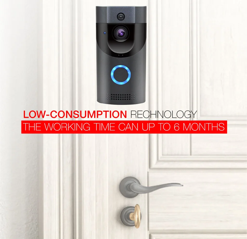 Дверной звонок onbian с Wi Fi Водонепроницаемая видеокамера умный IP видеодомофон