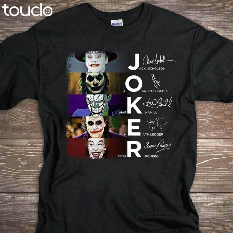 

Новинка, футболка Joker с надписью все персонажи 03, тяжелая футболка унисекс для мужчин, футболка
