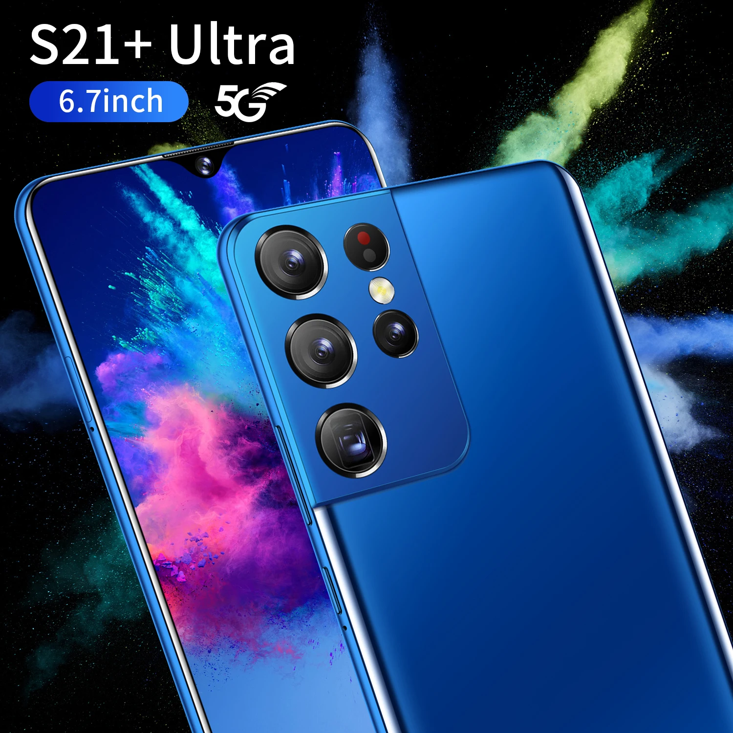 

2021 6.7inch Galxy S21+ Ultra Cell Phones Unlocked 16MP+32MP 6800mAh MTK6889 5G Global Version Smartphone Android 10 8 GB 256 GB