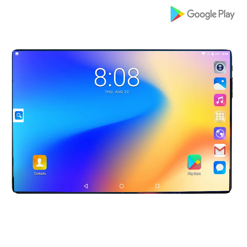 Супер закаленное 2.5D Стекло 10-дюймовый планшетный ПК с системой андроида и 9,0 OS Octa Core 6 ГБ Оперативная память 64 Гб Встроенная память 8 ядер 1280*800 ips планшетофон(плафон) Планшеты 10,1