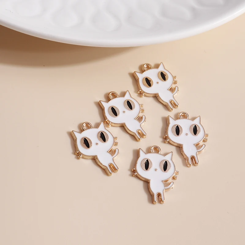 Эмалированные мини-подвески в виде кота сделай сам для ожерелий серег Кулонов