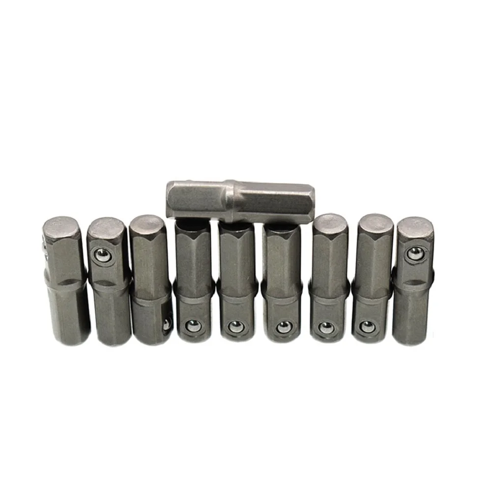 

10pcs Socket Adapter Impact 1/4\\\" Hex To 1/4\\\" Square Drive High Quality