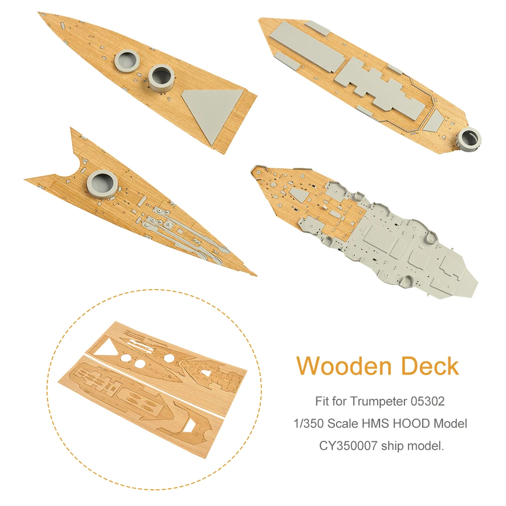 

1:350 With Anchor Chain Ship Model Adhesive Easy Install Spare DIY Wooden Deck Accessories Toy Covering Fit For Trumpeter 05302