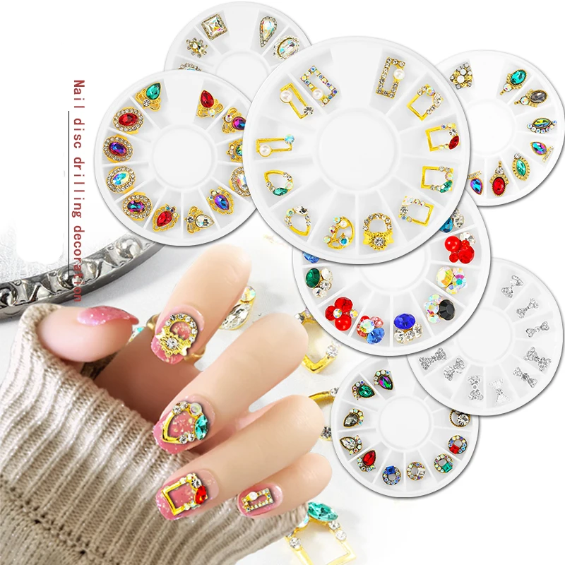 3D очаровательные украшения Стразы из сплава для дизайна ногтей флакон духов