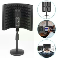 microphone isolation 3 panel with stand sound proof plate acoustic foams panel foam for studio recording o4j5