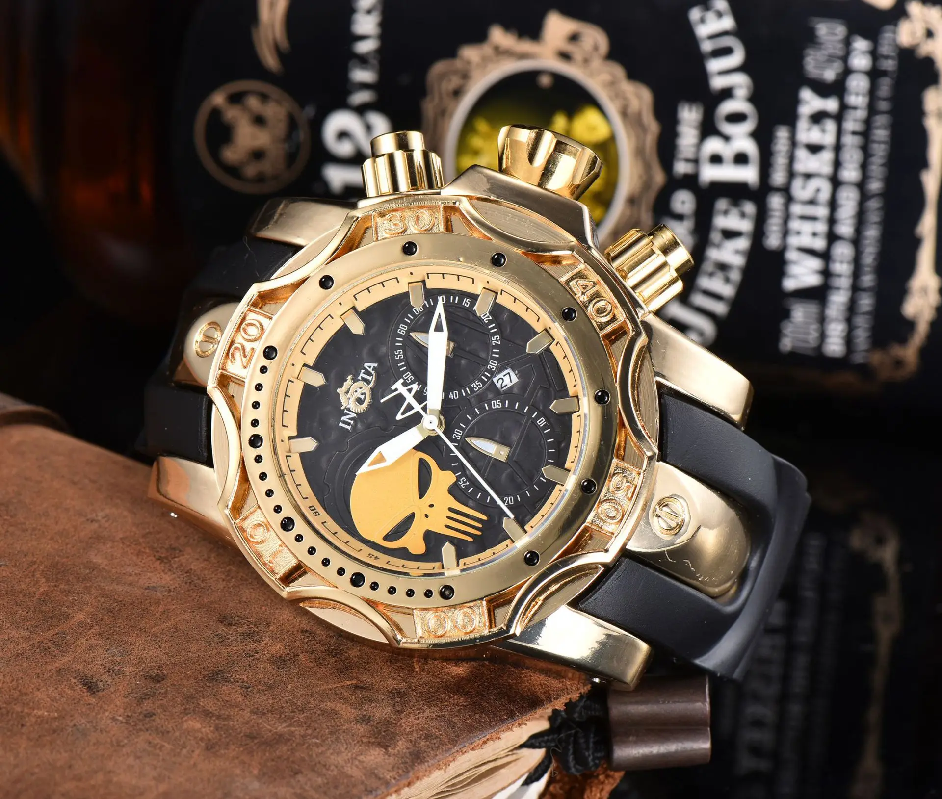 

Men's high end quartz watch battery Watch Gift AAA high quality stainless steel watch Chronograph luminous calendar H9901
