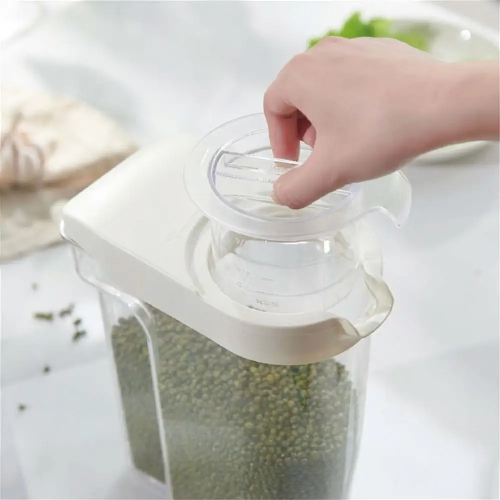 Герметичный диспенсер для хранения пищи со встроенной мерной чашкой контейнер