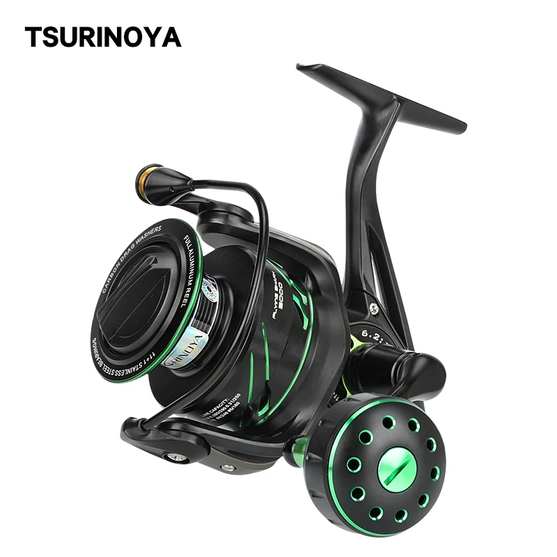 

TSURINOYA Fishing Reel Flying Shark 4000 5000 11+1BB 6.2:1 12Kg Full Metal High Gear Ratio Carp Reel Saltwater Feeder Wheel