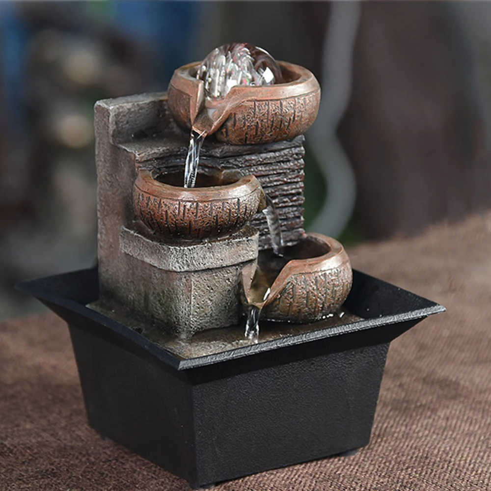 Китайский Стиль небольшой релаксации водопад 3-ступенчатое маленький водяной