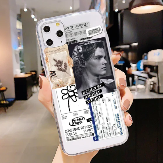 

Прозрачный чехол в стиле ретро для iPhone 12 11 11Pro Max X XS XR 7 8 7Plus 8Plus 6 SE2020