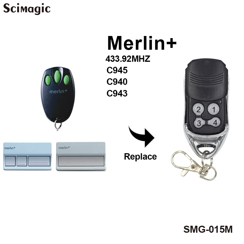 Пульт дистанционного управления для гаражных ворот Merlin + C945 C943 C940 433 МГц 2 шт.|Пульт