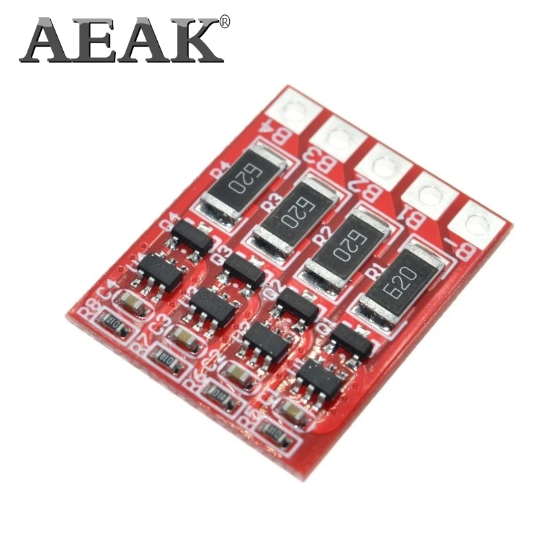 Защитная плата AEAK 4S BMS с балансом для телефона литиевая железная фосфатная