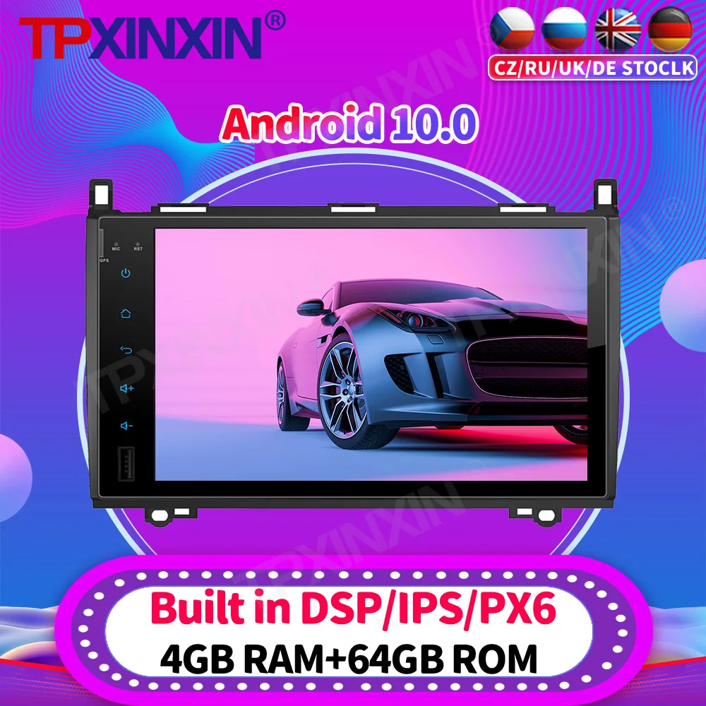 

Android 10 PX6 For Mercedes Benz Sprinte B200 Vito Car Radio Multimedia Video Recorder Navigation GPS Accessories Auto 2din DVD