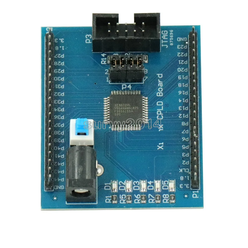 Макетная плата Xilinx XC9572XL CPLD обучающая интерфейс JTAG источник питания постоянного