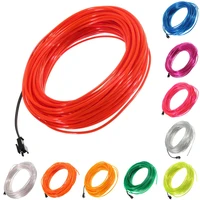 Jiguoor 20M EL Led Flexible Soft Tube Wire Neon Glow Car Rope LED Strip Light Xmas for home Christmas Decoration AC 12V
