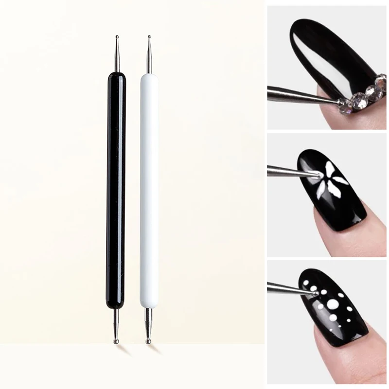 

DIY Nail Art Pen Round Glue Clay Tools Diamond Painting Pen Tool Accessories Double Head Embroidery Point Drill Pen Nail Tool