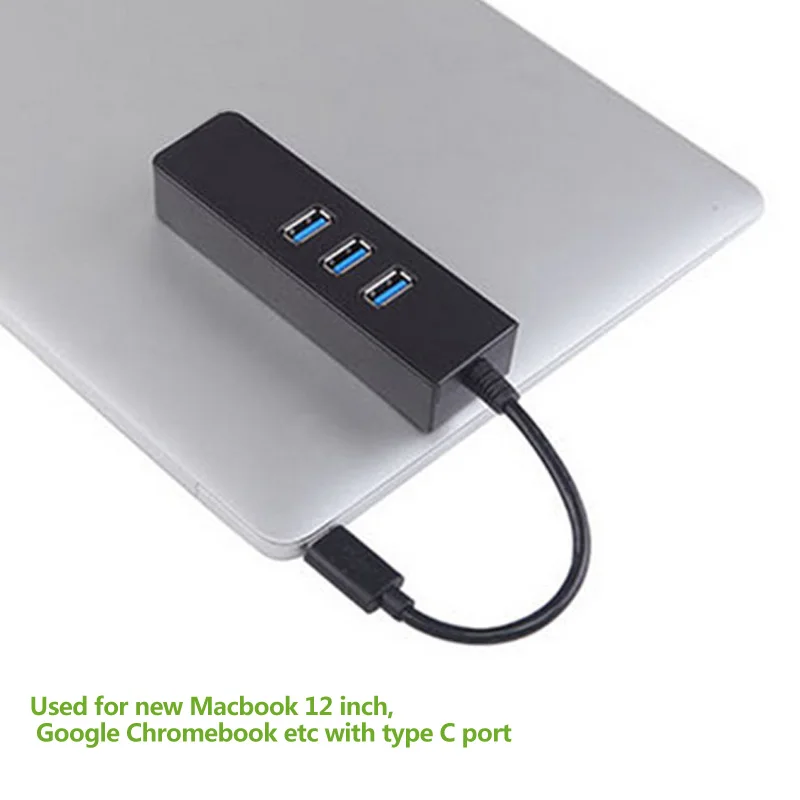 Многофункциональный USB C хаб Type до 3 портов 0 хабы с RJ45 Внешний Lan адаптер для Macbook