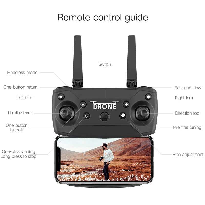 Wi-Fi FPV RC Дрон 4K камера оптический поток воздушный Видео режим высокой фиксации складной рычаг RC Квадрокоптер самолет Квадрокоптер игрушки для детей