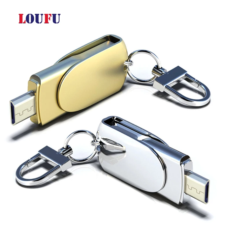 Металлический флеш накопитель с брелоком 128 ГБ 32 64 8 16 ГБ|USB флэш-накопители| |