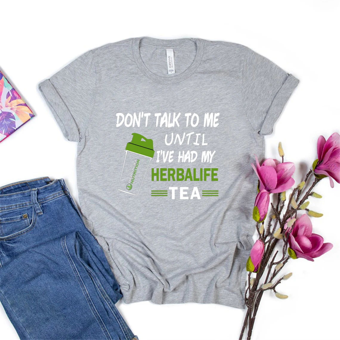 Футболка Herbalife Tea Don't Talk со мной пока я не купил чай футболка унисекс с коротким