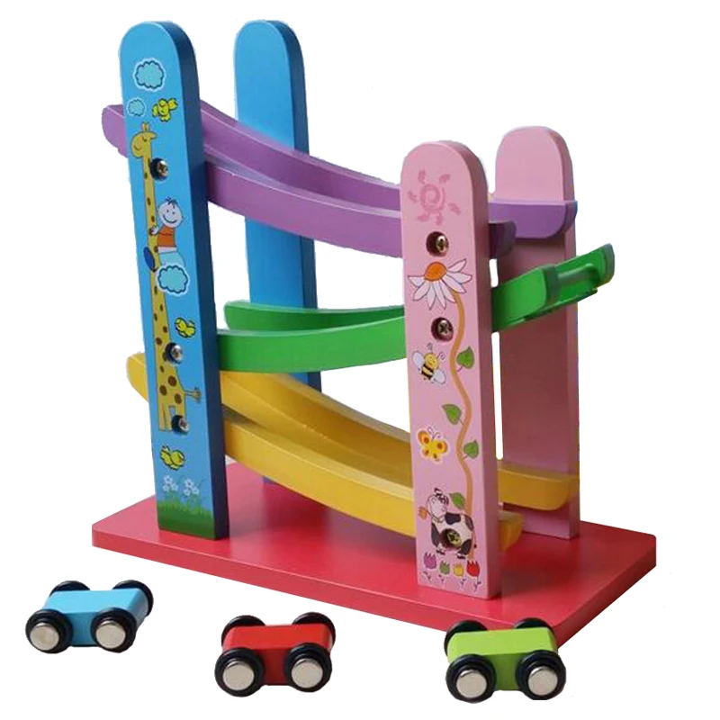Деревянная модель горки небольшой автомобиль игрушка на горке орбитальная