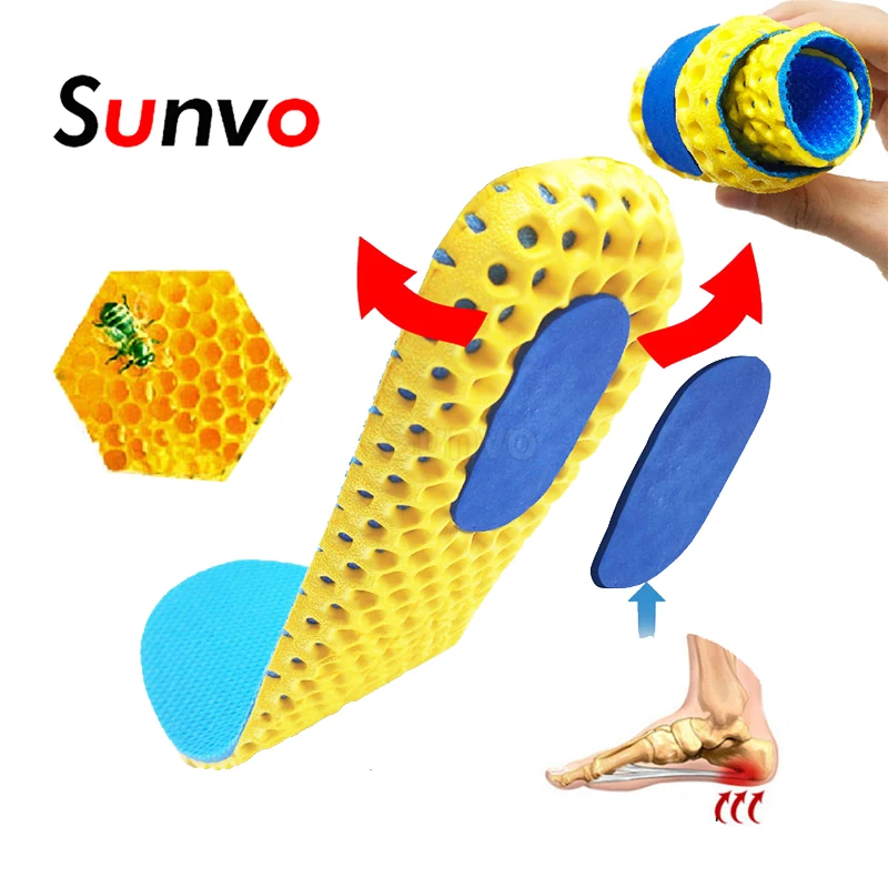 

Sport Insoles For Shoes Sole Mesh Breathable Cushion Deodorant Running Shoes Women Insole Men Memory Foam Orthopedic Insoles