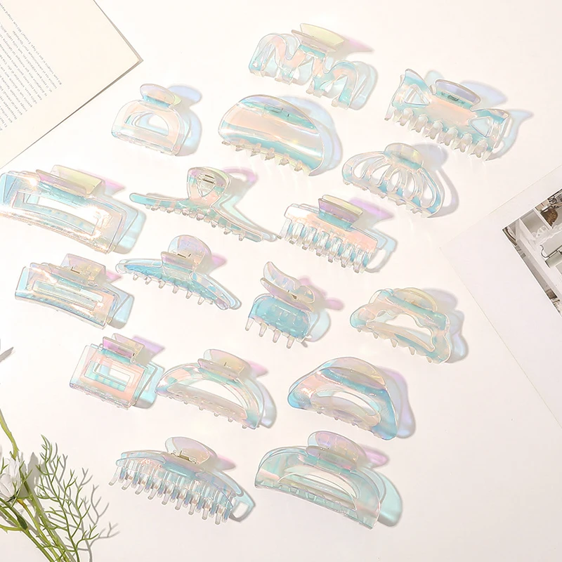 

Корейский зажим для волос из ацетата, Шпилька для волос с градиентной расцветкой в французском ретро-стиле, заколка для волос, женский зажим...