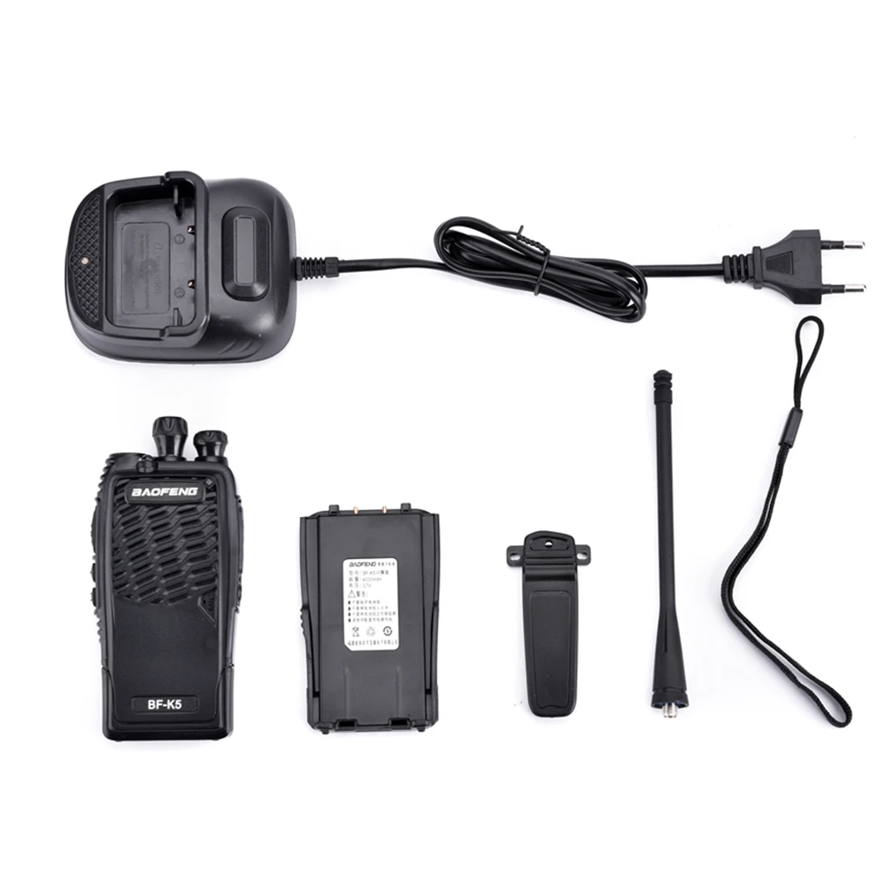 100 original baofeng bf k5 walkie talkie amateur radio portable two way radio pofung k5 woki toki wireless fm hm transceiver free global shipping
