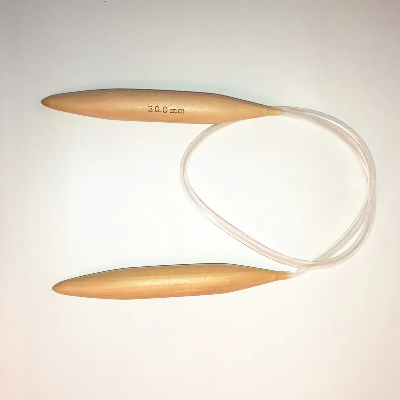 Вязальная игла диаметр 20 мм толстые круглые спицы из твердой древесины ручная