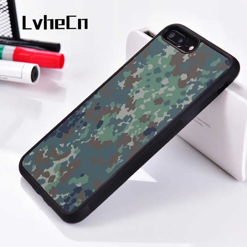 LvheCn 5 5S SE 6 6S силиконовый чехол для телефона iPhone 7 8 plus X Xs 11 Pro Max XR армейский зеленый