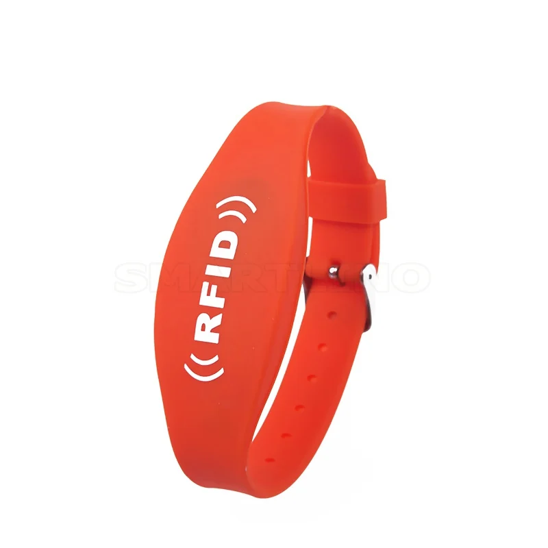 

100pcs/lot 13.56MHZ NTAG213 RFID Wristband Adjustable NFC Bracelet Programmable Passive NFC RFID Silicone Wristband