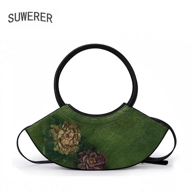 

SUWERER Luxury Handbags Designer Bags Famous Brand Women Bags New Women Genuine Leather Bag Fashion Cowhide Embossing Bag