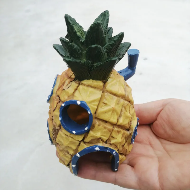 Маленький аквариум украшение дом в форме ананаса рыба скрывающаяся игра для дома