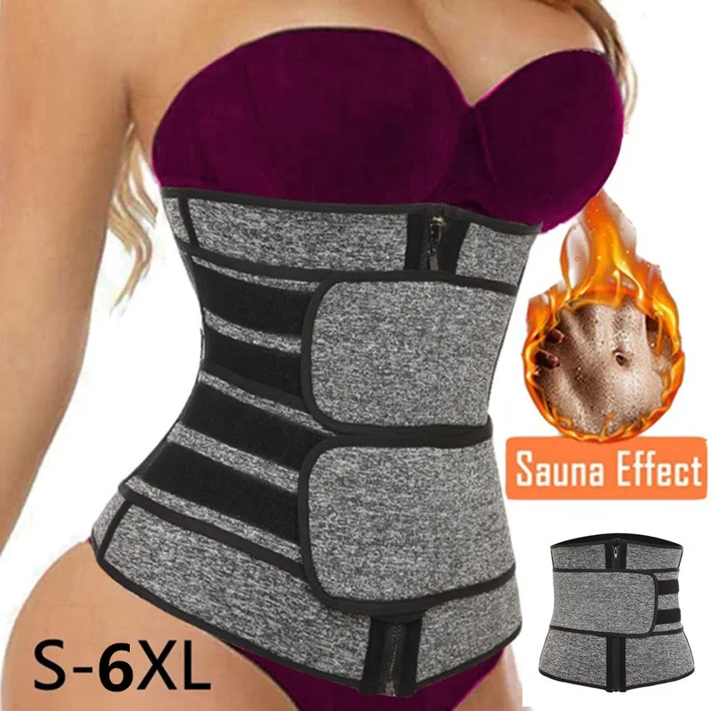 

Plus Size Body Shaper Women Slimming Shapewear Neoprene Sauna Waist Trainer Corset Sweat Belt Lady Weight Loss Modeling Strap