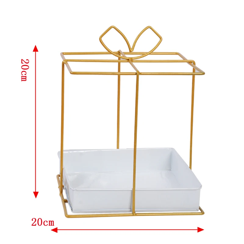 Креативная позолоченная кованая железная металлическая подставка для цветов в