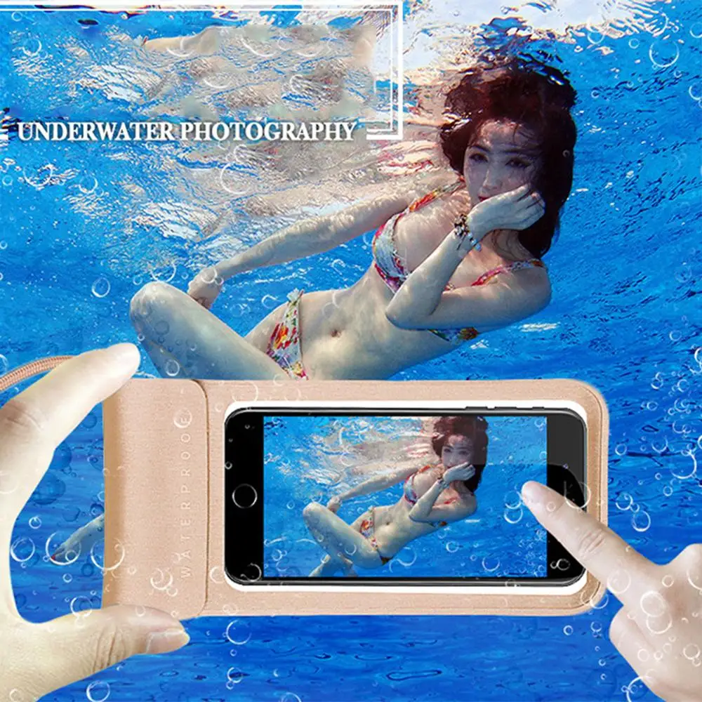

Waterproof Phone Case Cover Touchscreen Cellphone Dry Diving Bag Pouch with Neck Strap for iPhone Xiaomi Samsung Meizu