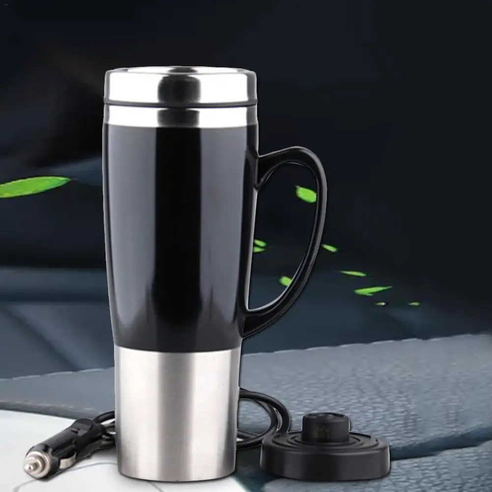 Автомобильная электрическая чашка из нержавеющей стали с подогревом 12 В|Крышка