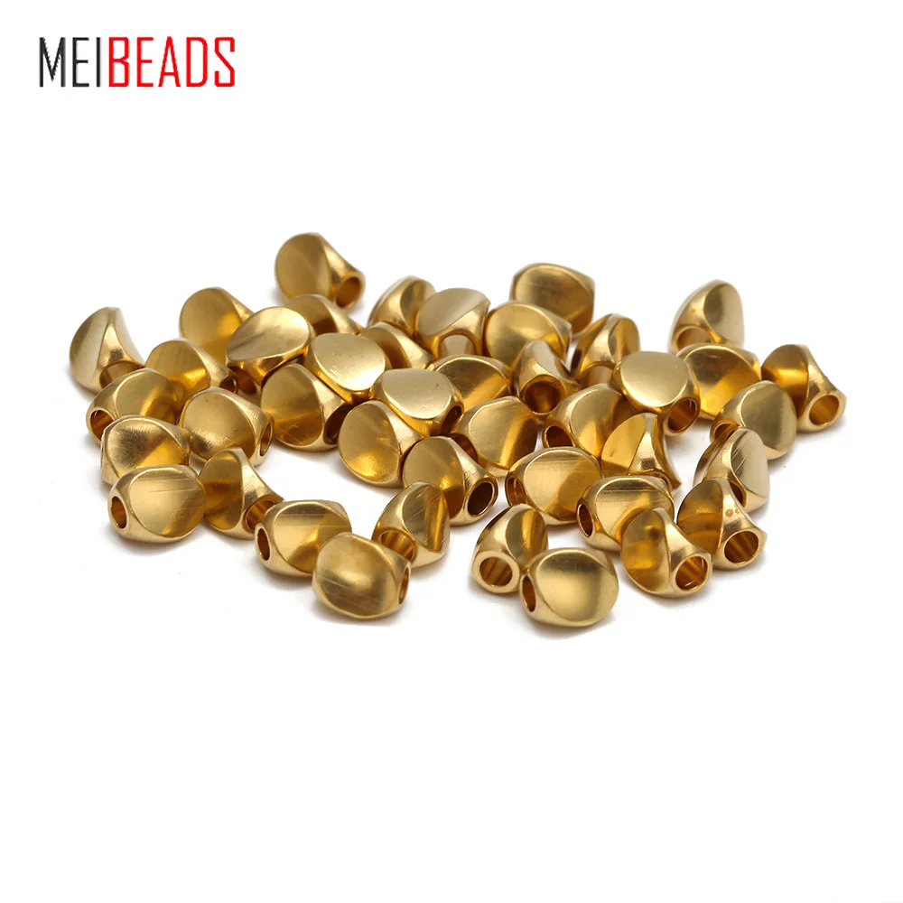Meibeads 50 шт./лот 4 5 мм латунные бусины разделители Необычные Бусины shilly для