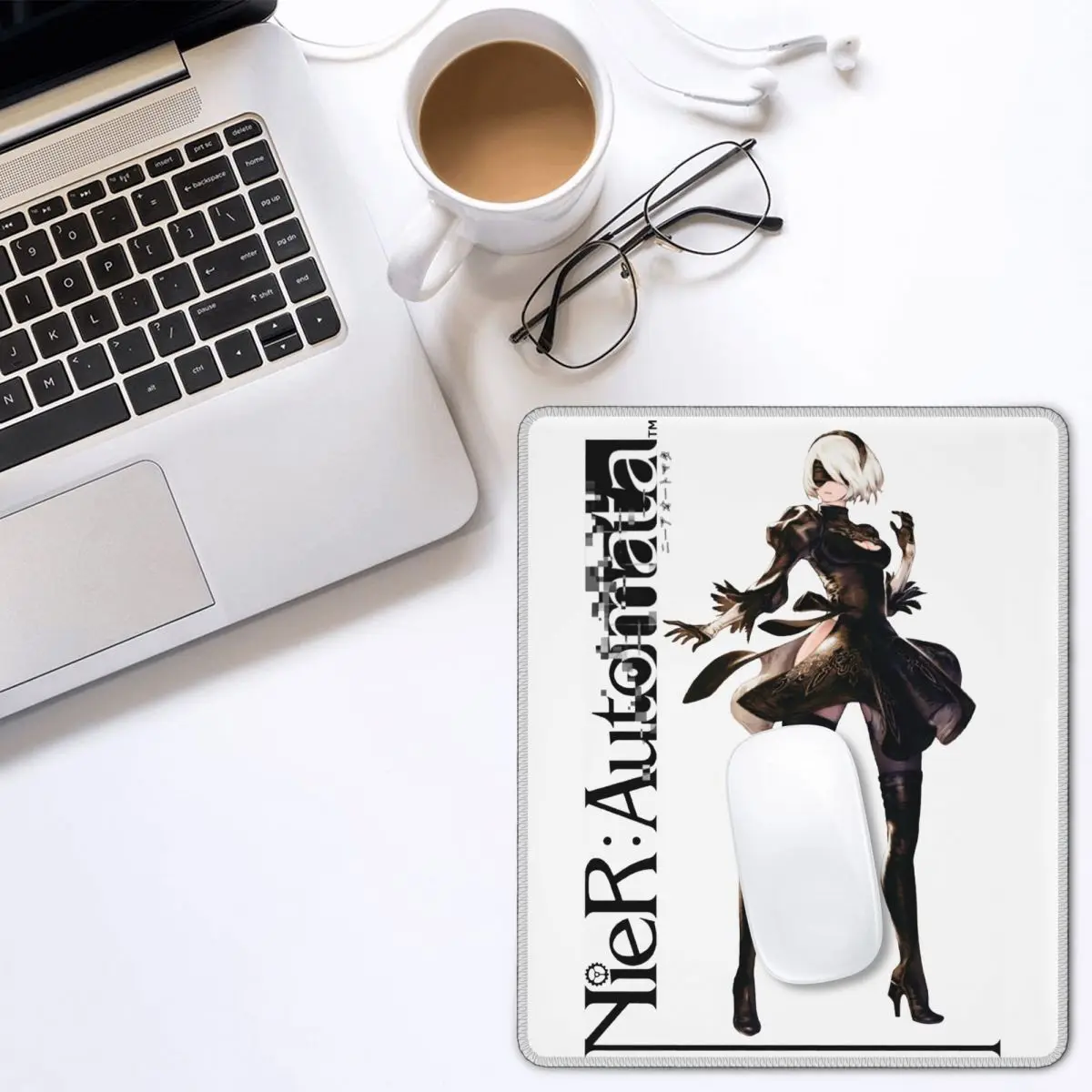 

Nier Automata 2B Novelty Mouse Pad Japan Anime Otaku Games with Locking Edge Soft Mat Rubber PC Table Decoration Cover